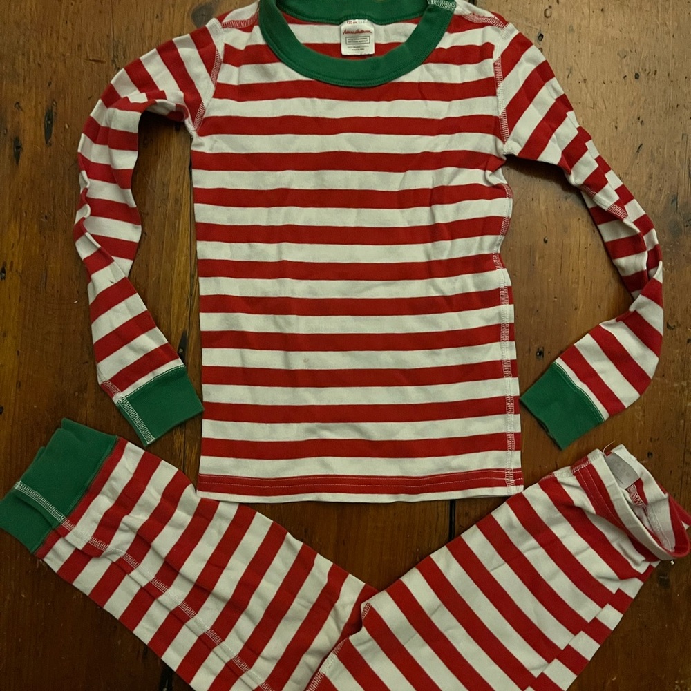 Hanna Andersson candy cane Jammie’s 6-7
